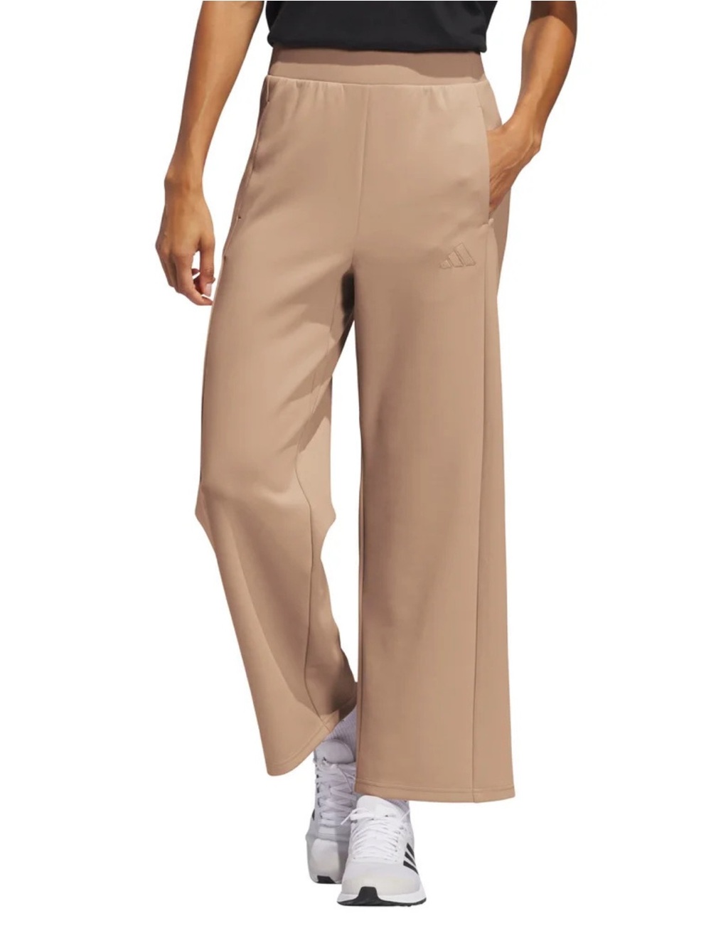 ADIDAS Beige High Waist Wide-Leg Sweatpants NWOT – Size L #99
